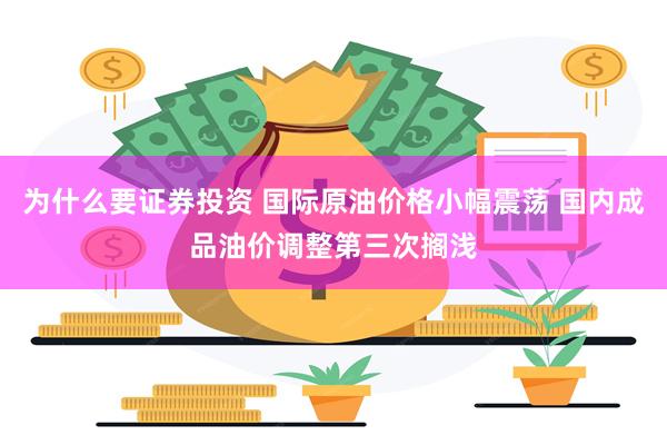 为什么要证券投资 国际原油价格小幅震荡 国内成品油价调整第三次搁浅