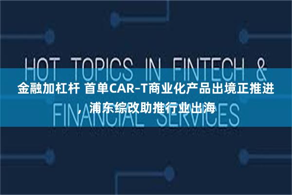 金融加杠杆 首单CAR–T商业化产品出境正推进，浦东综改助推行业出海