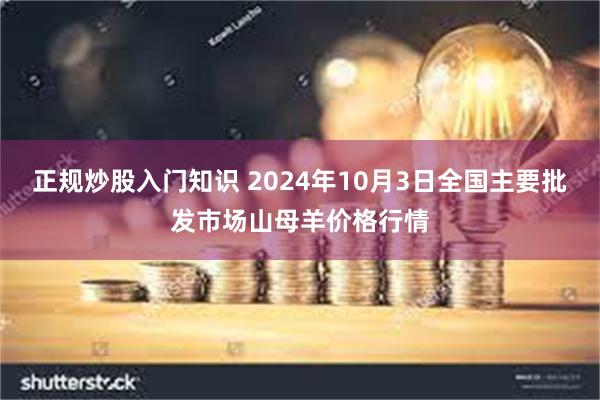 正规炒股入门知识 2024年10月3日全国主要批发市场山母羊价格行情