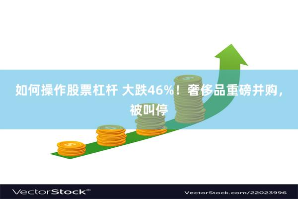 如何操作股票杠杆 大跌46%！奢侈品重磅并购，被叫停