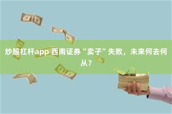 炒股杠杆app 西南证券“卖子”失败，未来何去何从？